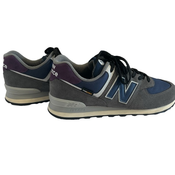 New Balance 574 Men’s Apollo Gray Navy Size 12 Sneaker - Picture 7 of 12